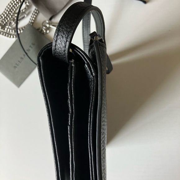 All Saints Fetch Leather/Chain Crossbody Wallet - Picture 9 of 16